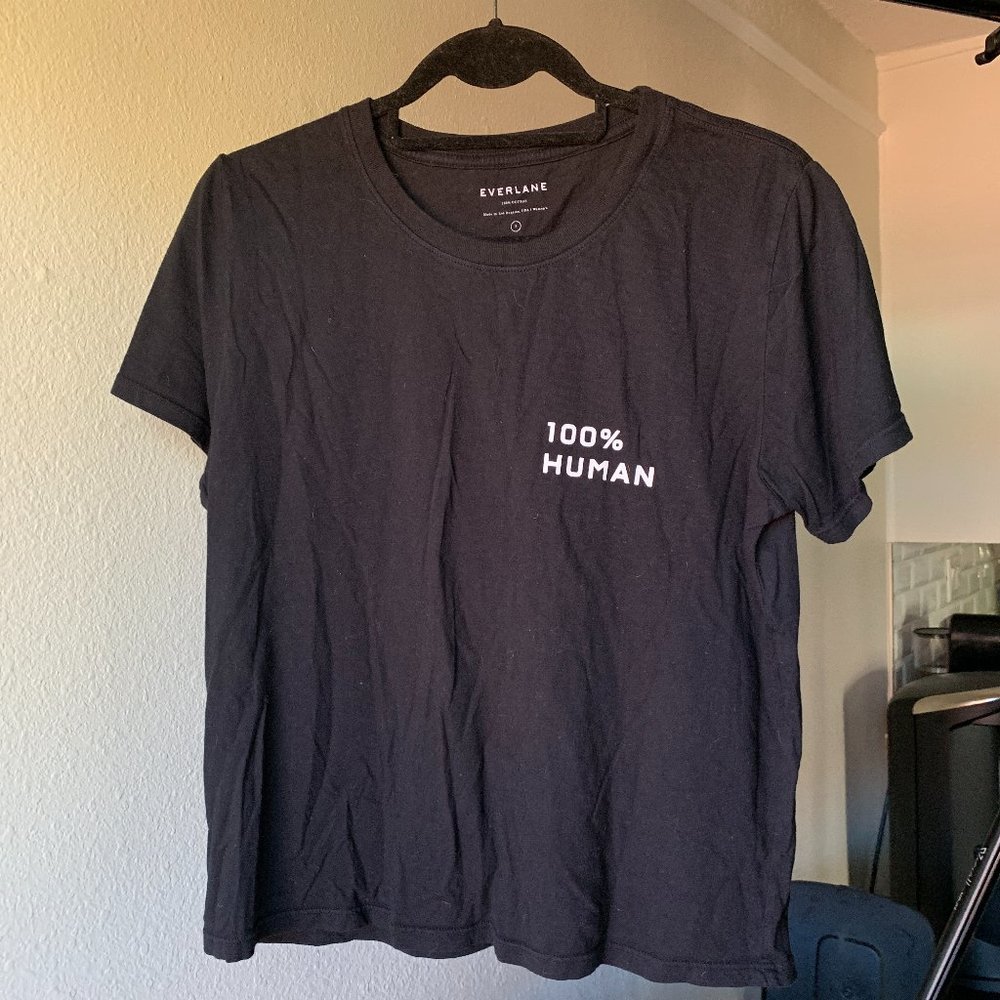 Everlane Black 100 Human Women's Tee Shirt Size S
